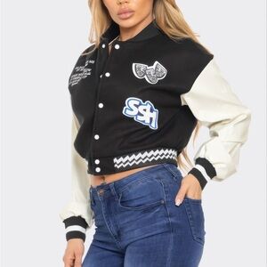 Varsity Patchwork Y2k Jacket